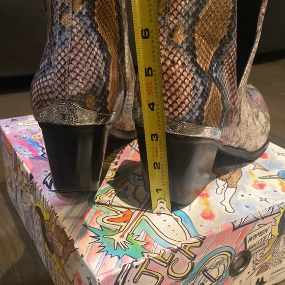 Jeffrey Campbell Cromwell booties. Grey wine snake silver. Size 11. Super cool - Picture 5 of 6